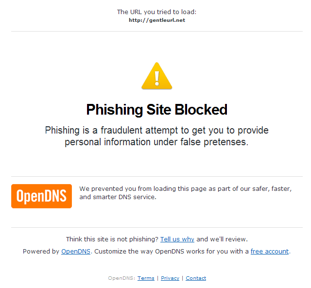 OpenDNS Phishing